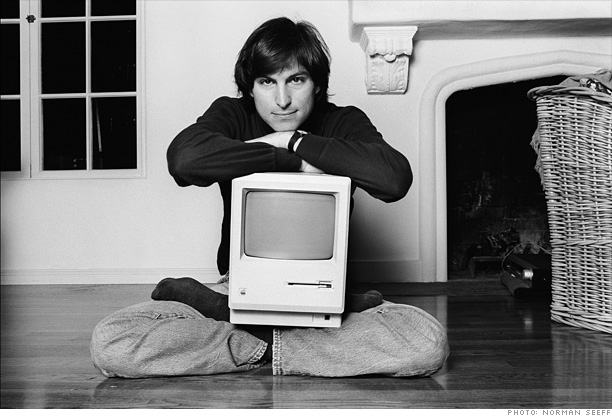 Джобс с компьютером Apple, 1984